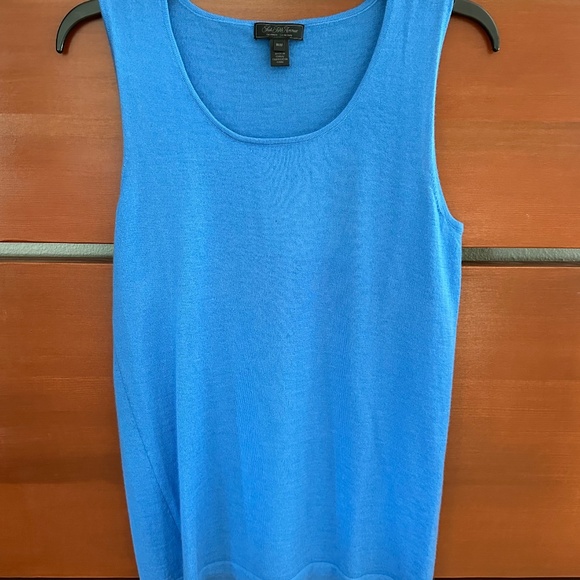 Saks Fifth Avenue Blue Cashmere Tank - Size Medium - Picture 1 of 2